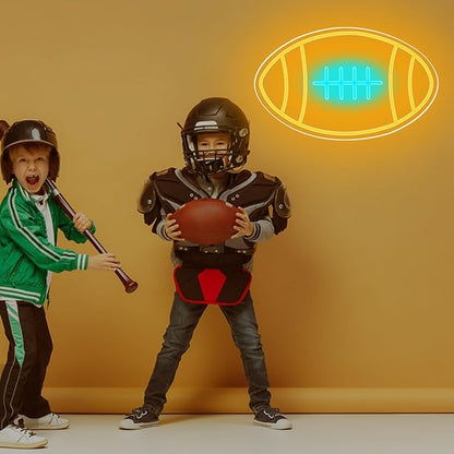 Football Neon Sign For Home Décor,Bedroom Decor,Led Sign,Room Neon Sign,Gym Decor,Sports Neon Sign,Men Women Wall Décor Gift Size 12''
