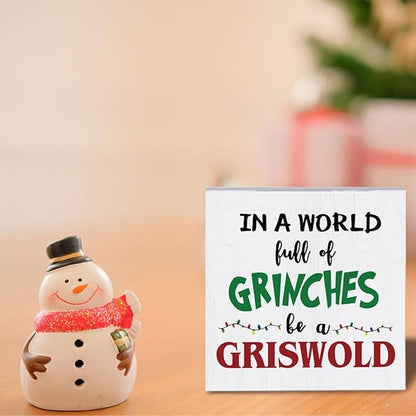 Christmas Vacation Decorations for Office Table Funny Xmas Vacation Decor for Living Room Christmas Holiday Decor Room 5 X 5 Inches