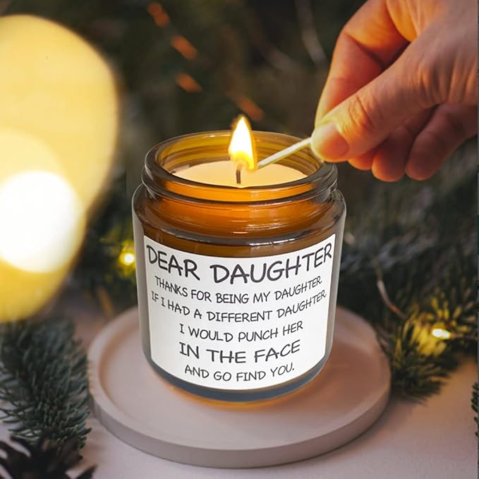 Mothers Day Gifts for Daughter, Daughter Gifts from Mom and Dad, Birthday Gift for Daughter Adult, Daughter Candle for Graduation Wedding