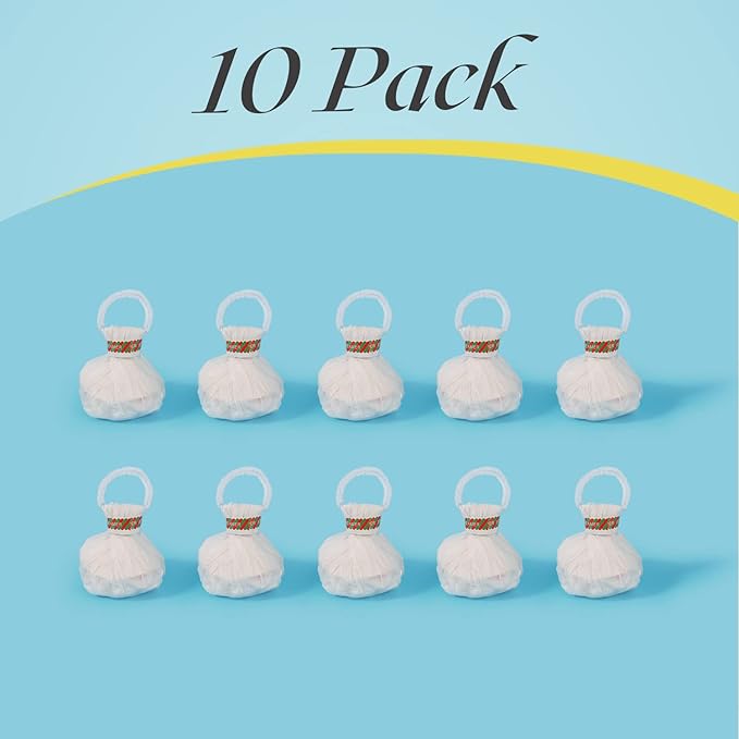 10Pack Streamer Poppers, No Mess White Paper Crackers, Hand Throw Confetti Streamers for Birthday, Wedding, Party Celebrations