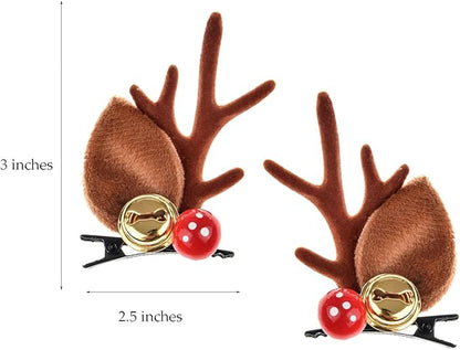 TOECWEGR Christmas Reindeer Antlers Headband Hair Clips Hair Hoop Girl Holiday Beauty Headdress
