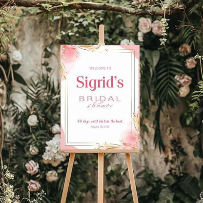 Bridal Shower Welcome Yard Sign, Wedding Shower Welcome Board, Custom Bridal Shower Sign, Elegant Bridal Shower Decor Board#8