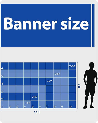 Custom Vinyl Banners and Signs Customize Outdoor, Personalized Banner with Logo Text for Party Birthday, Customized Banner Decoration for Business Graduation Wedding Event 8'x30'