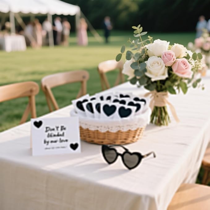 200 Pairs Heart Shaped Sunglasses Bulk Wedding Party Favors for Guests Women Bachelorette Glasses Decorations Gifts