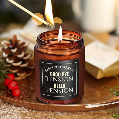 Retirement Gifts for Women, Men - Funny Retiring Candles - Christmas, Birthday, Retired Gift for Mom, Nurse, Coworker, Teacher, Friends - Tropical Coconut Natural Scented Soy Candle for Home