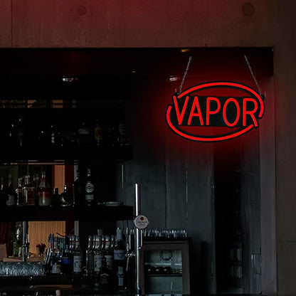 VAPOR-LED Neon Sign for Business,16x10 inch Vape Smoke Shop Sign RGB Bright Led for Window Wall Door VapeSmoke Store