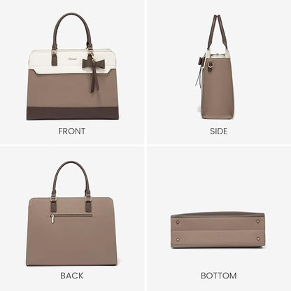 LOVEVOOK Laptop Tote Bag for Women,Leather Work Bag, Waterproof Business Teacher Bag,Large Computer Handbag Purse Briefcase,Office Gifts for Women