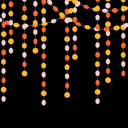 Pink Orange Groovy Party-Decorations Garland-Streamers - 52Ft Fall Autumn Thanksgiving Harvest Paper Banner,Birthday Baby Bridal Shower Engagement Wedding Bachelorette Backdrop Decor Lasting Surprise