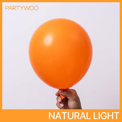 PartyWoo Orange Balloons 101pcs 12 Inch Fall Latex Helium Balloons for Birthday Baby Shower Graduation Tangerine Little Cutie Pumpkin Tropical Sunshine Boho Theme Party Decorations Orange-Y9