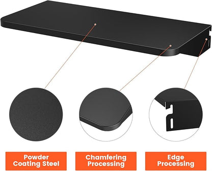 QuliMetal for Traeger Grills BAC362 Folding Front Shelf– Steel Grill Accessory for Pro 22, Pro 575, Ironwood 650, Century 22 Pellet Grills, Ideal for Food Prep and Storage, 25'' X 12''