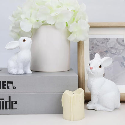 MAIBAOTA Large White Bunny Decor Easter Decoration for Home Spring Decoration for Home Table Decor Rabbit Figurines