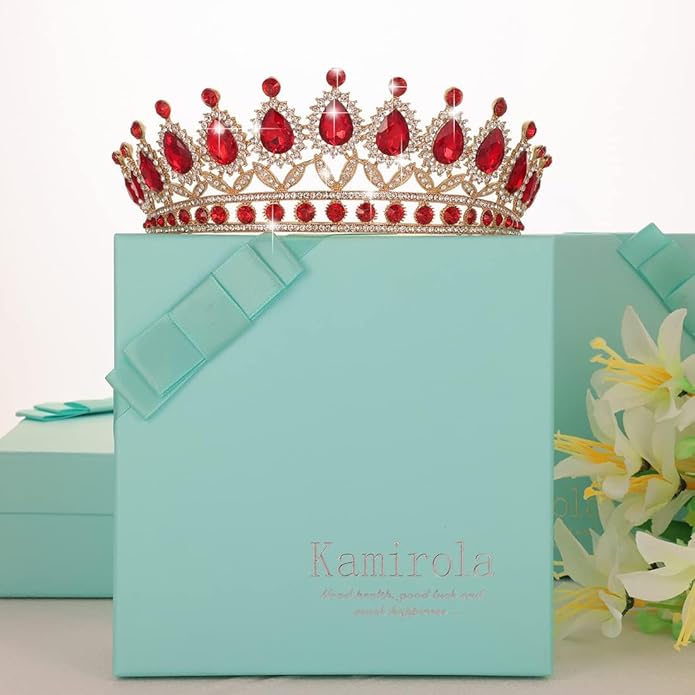 Kamirola Tiaras Princess Crown for Women and Girls Crystal Headbands for Bridal, Princess for Wedding and Party(TR21)