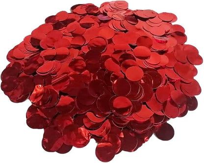 ZOOYOO Red Foil Confetti, Round Foil Glitter Table Confetti Dots, Sparkling for Wedding Birthday Party Decoration (1.76 OZ, 1.5 cm)