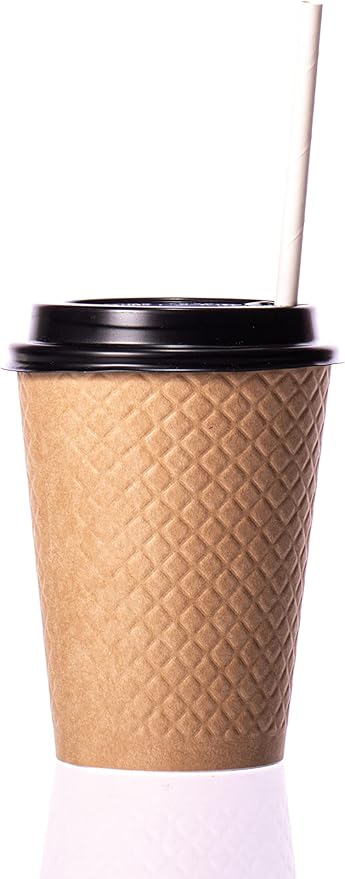 400 Count | Kingseal Disposable PAPER Drinking Straws, FSC Certified, Paper Wrapped, WHITE, 7.75 Inch Length x 6mm Diameter, "Jumbo" Size, Biodegradable, Earth Friendly, Bulk Pack - 400 Straws Per Box