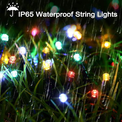 Joomer Solar Christmas Lights Outdoor, 4 Pack Total 156FT 400LED 8 Lighting Modes Solar String Light Waterproof Fairy Tree Lighted for Garden Yard Patio Christmas Decoration (Multicolor)