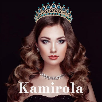 Kamirola Tiaras Princess Crown for Women and Girls Crystal Headbands for Bridal, Princess for Wedding and Party(TR21)