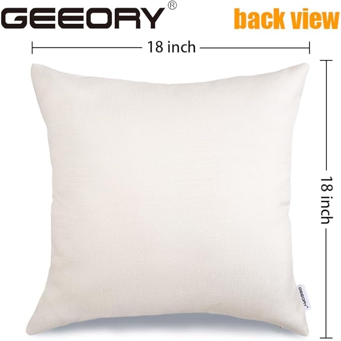 GEEORY Valentine's Day Throw Pillow Covers 18x18 Inch Set of 4, Be My Valentine Hearts Hugs Kisses Love XOXO Sweet Decorative Farmhouse Holiday Cushion Case for Home Decoration G643-18