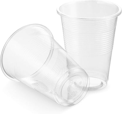 Disposable Clear Plastic WaterCups, 7 Ounce Capacity, 1200 Count Bulk Pack for Parties, Events, and Commercial Use