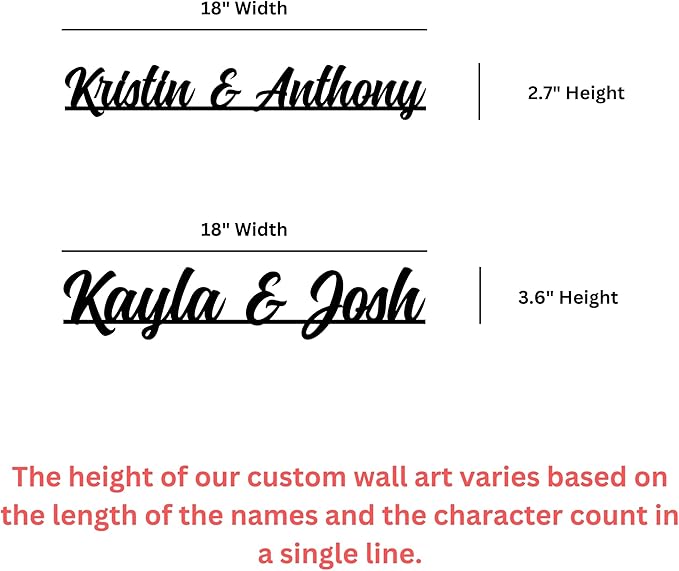 Personalized Metal Couples Sign – Custom Romantic Home Décor Featuring Two Names, Elegant Bedroom Accent for Weddings, Anniversaries, or Engagement Celebrations