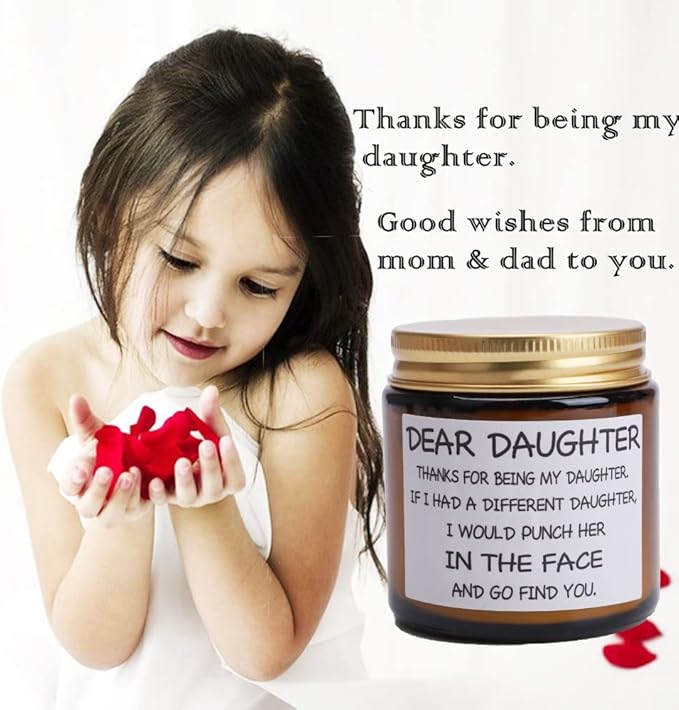 Mothers Day Gifts for Daughter, Daughter Gifts from Mom and Dad, Birthday Gift for Daughter Adult, Daughter Candle for Graduation Wedding