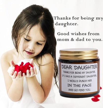 Mothers Day Gifts for Daughter, Daughter Gifts from Mom and Dad, Birthday Gift for Daughter Adult, Daughter Candle for Graduation Wedding