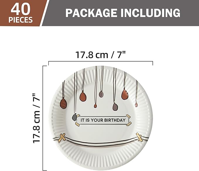 40 PCS It Is Your Birthday Disposable Plates 7”, The Office Merchandise Paper Plates Birthday Party Decoration, Party Supplies for The Office TV Show Fans, Coworkers, Family and Friends