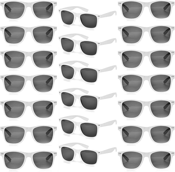 YQVIE 20 Pack Wholesale Sunglasses for Men Women in Bulk 70s Retro Cheap Glasses for Party Supplies