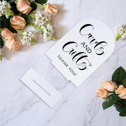 Cards And Gifts Sign,Gift Table Sign, Wedding Signs for Wedding Bridal Shower Ceremony Reception Event Party Acrylic Decor