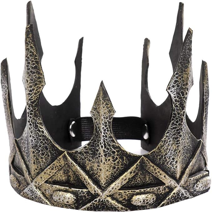 Regal King's Crown,Adjustable Royal Crown Prince Tiara,Medieval King Costume Accessories for Adult