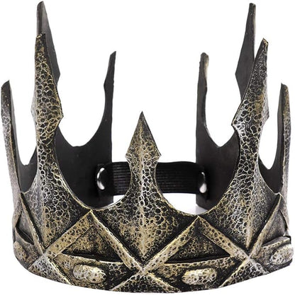 Regal King's Crown,Adjustable Royal Crown Prince Tiara,Medieval King Costume Accessories for Adult