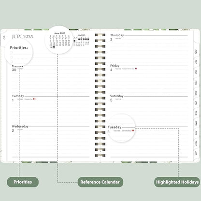 Planner 2025-2026, Weekly and Monthly Calendar Academic Planner (July 2025 - June 2026), Hardcover Teacher School Student Agenda with Tabs, Ideal for School Office Supplies, A5 (6.3" x 8.5")