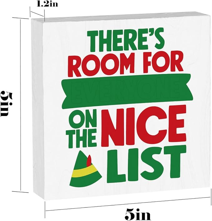 Christmas Vacation Decorations for home Christmas Holiday Decor for Living room Funny Merry Xmas Decor for Table 5 x 5 Inches