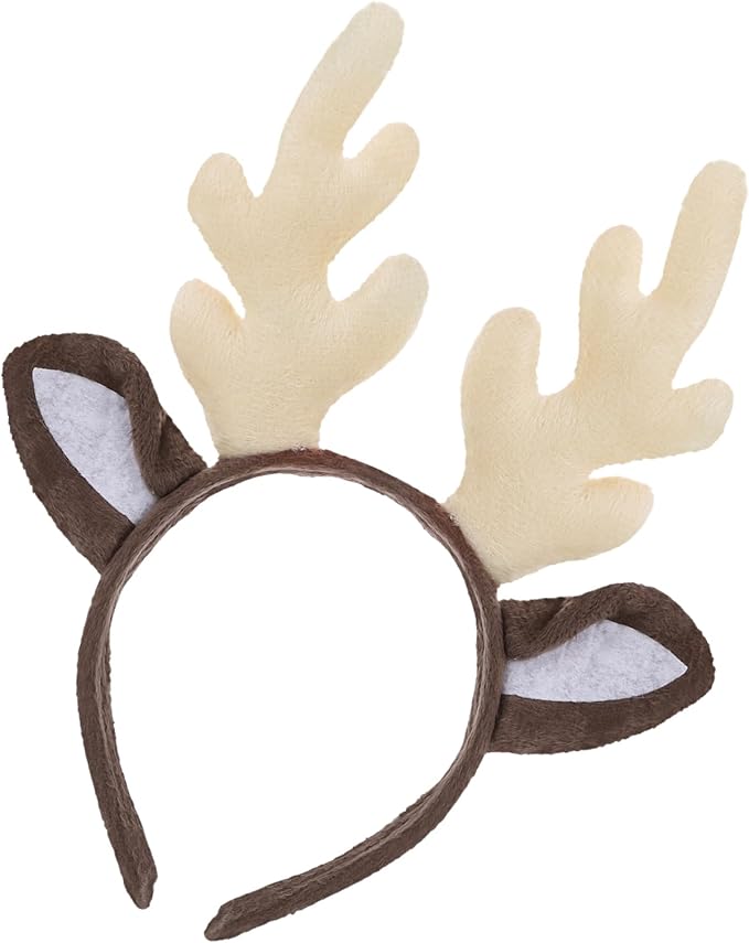 DIVINA VITAE Christmas Reindeer Antlers Headband Cute Antler Headband Headpiece Womens Deer Antlers Costume