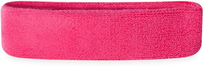 Suddora Workout Headband for Men and Women, Moisture-Wicking Athletic Sweatband, Lightweight Cotton Terry Cloth Bands for Basketball, Tennis, Football, Gym, Running, Cosplay & Costumes