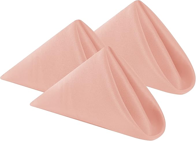 Cloth Napkins 20x20 inch Washable Polyester Dinner Napkins Soft Table Napkins for Wedding Party Dining Banquet(Dusty Pink,25PCS)