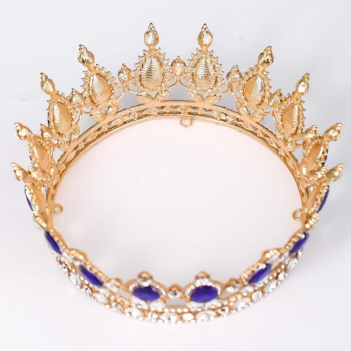 FORSEVEN Queen Crown Rhinestone Wedding Crowns and Tiaras for Women Costume Party Hair Accessories Princess Birthday Crown Crystal Bridal Crown Christmas Decorations Headband