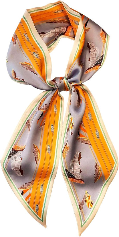 Head Scarf Hair Neck Scarves For Women Purse Bag Scarfs For Handbags Silky Long Thin Satin Headscarf Fashion