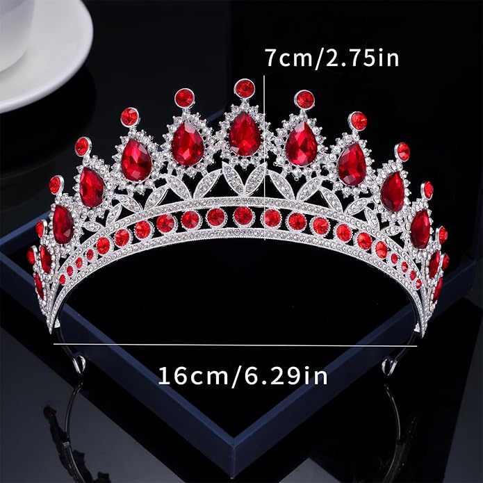 Kamirola Tiaras Princess Crown for Women and Girls Crystal Headbands for Bridal, Princess for Wedding and Party(TR21)