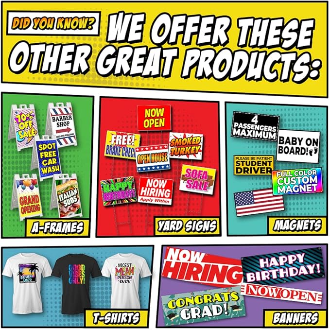 Custom Banner Design Banner 13 oz | Non-Fabric | Heavy-Duty Vinyl Single-Sided with Metal Grommets