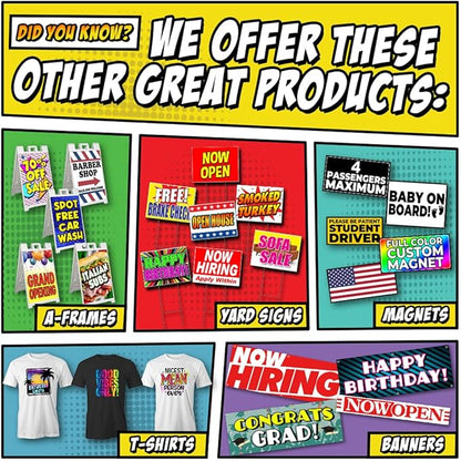 Custom Banner Design Banner 13 oz | Non-Fabric | Heavy-Duty Vinyl Single-Sided with Metal Grommets