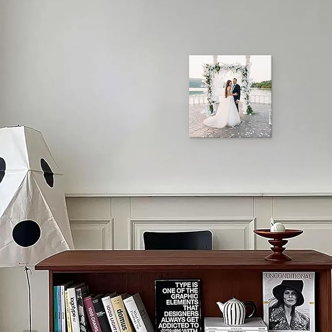 DBLAKI Personalized Custom Canvas Prints - Custom Framed Canvas Prints With Your Photos,Printed Photo To Canvas Wall Art Ideal for Home Decor Gifts Keepsakes 20" x20"