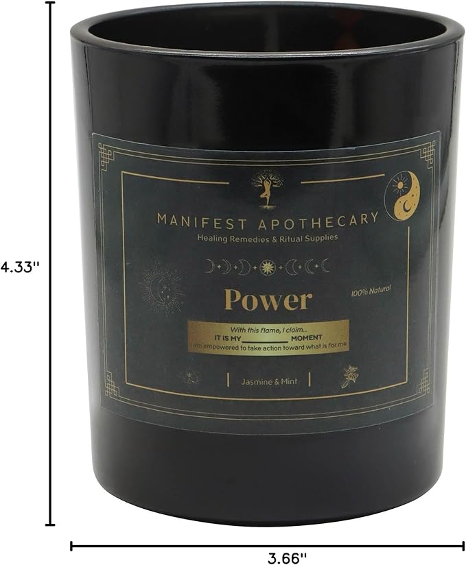 Healing Remedies & Ritual Supplies - Manifestation Candles - for Confidence, Courage, and Resilience - Green (Power)