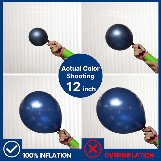 PartyWoo Navy Blue Balloons 101pcs 12 Inch Dark Blue Latex Helium Balloons for Graduation New Year Wedding Sports Theme Boy Baby Shower Men Birthday Bachelorette Party Decorations Blue-Z90