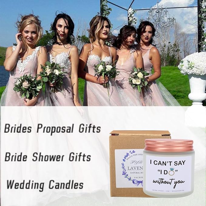 I Can't Say I Do Without You Lavender Scented Candle, Bridesmaid Proposal Gifts for Engagement, Girlfriend, Husband, Boyfriend, Wedding Day, Bachelorette Party