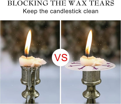 200 White Taper Candles with Drip Protectors Smokeless and Unscented 4.7'' H X 0.47'' D- Handheld Drip Guard,Church for Prayers, Vigil,Memorial Services, Religion,Shabbat, Prayer Candles