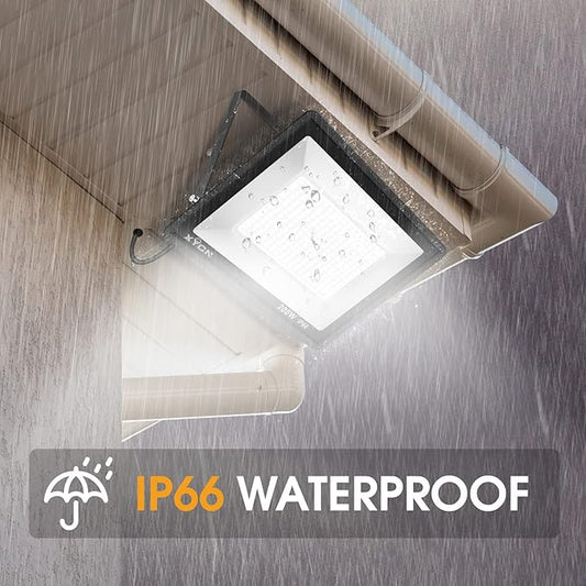 150W LED Flood Light Outdoor,2 Pack 15500LM Super Bright Security Light,IP66 Waterproof Floodlight,5000K Daylight White LED Exterior for Basketball Court, Stadium, Playground