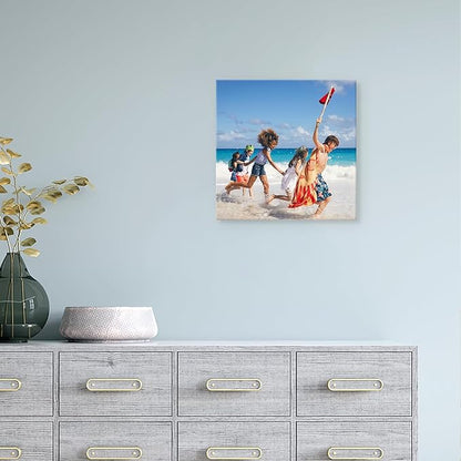 DBLAKI Personalized Custom Canvas Prints - Custom Framed Canvas Prints With Your Photos,Printed Photo To Canvas Wall Art Ideal for Home Decor Gifts Keepsakes 18" x18"