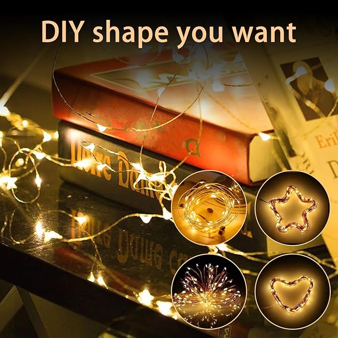 12Pack Fairy Lights Battery Operated, 7ft 20 LED 3 Modes Speed Twinkle Mini String Lights Waterproof Copper Wire Firefly Starry Lights for Mason Jars Wedding Party Christmas Decorations