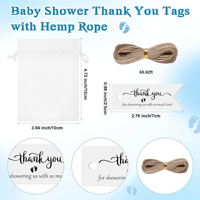 Vesici 25 Sets Baby Shower Party Favors Bottle Openers Keychains Stainless Steel Shot Thank You Tags Organza Bags Gender Reveal Favors for Guests Wedding Baby Shower Return Gift Girl Boy (Boy)