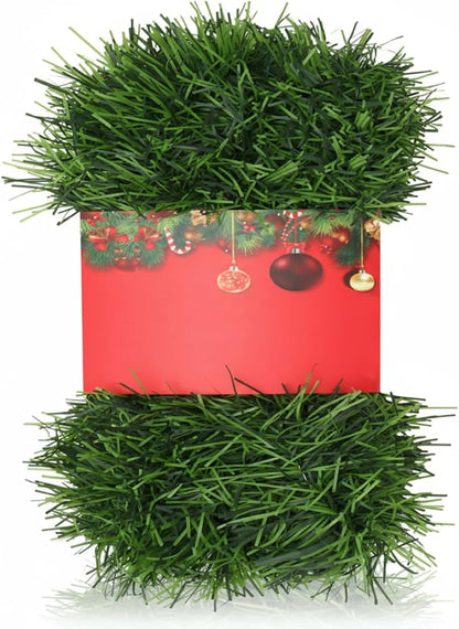 49 ft Green Christmas Garland Decorations Artificial Greenery 3.5" Wide Pine Garland PVC Soft Christmas Decorations for Indoor Outdoor Tree Stair Banister Fireplaces, 1 Pcs, 49 ft Each